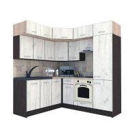 Bucatarie de Colt BIG GENA NEW DR. 180-210, Wenge / Decor K001
